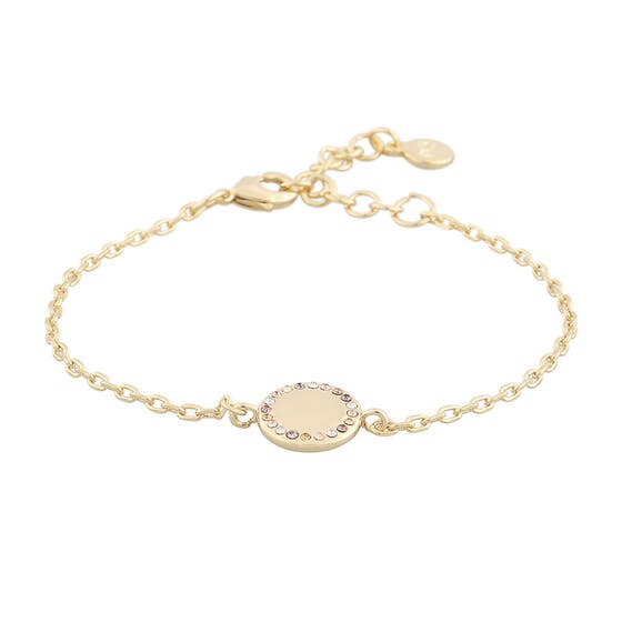 Nine small chain brace gold/mix champagne