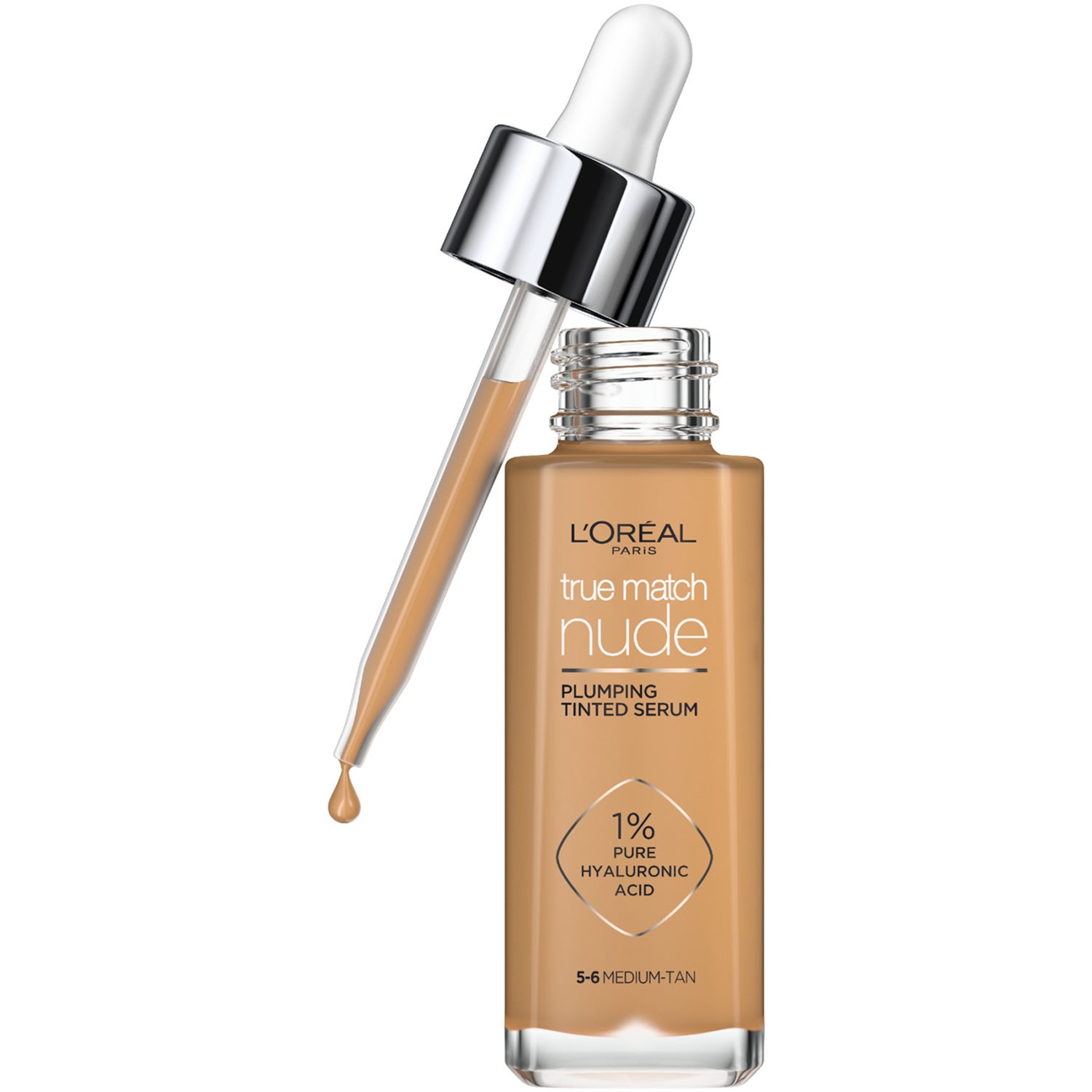 True Match Nude Plumping Tinted Serum Foundation 5-6 Medium-Tan