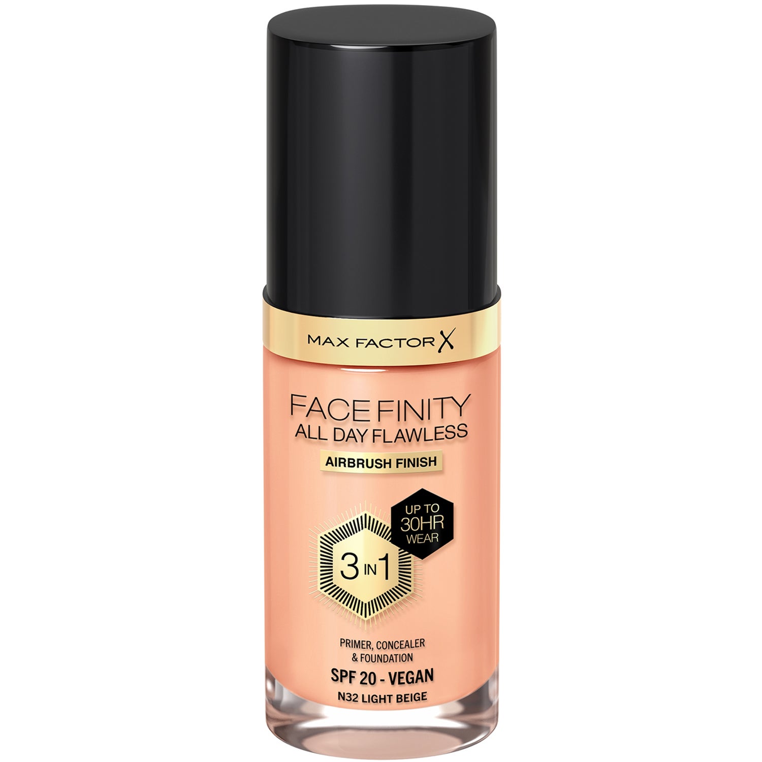 Max Factor All Day Flawless 3in1 Foundation 32 Light beige 30ml