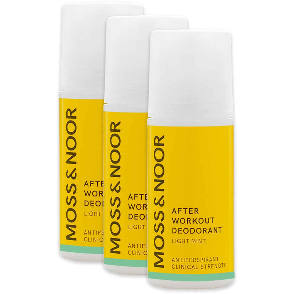 Moss & Noor After Workout Deodorant Light Mint 3x60ml