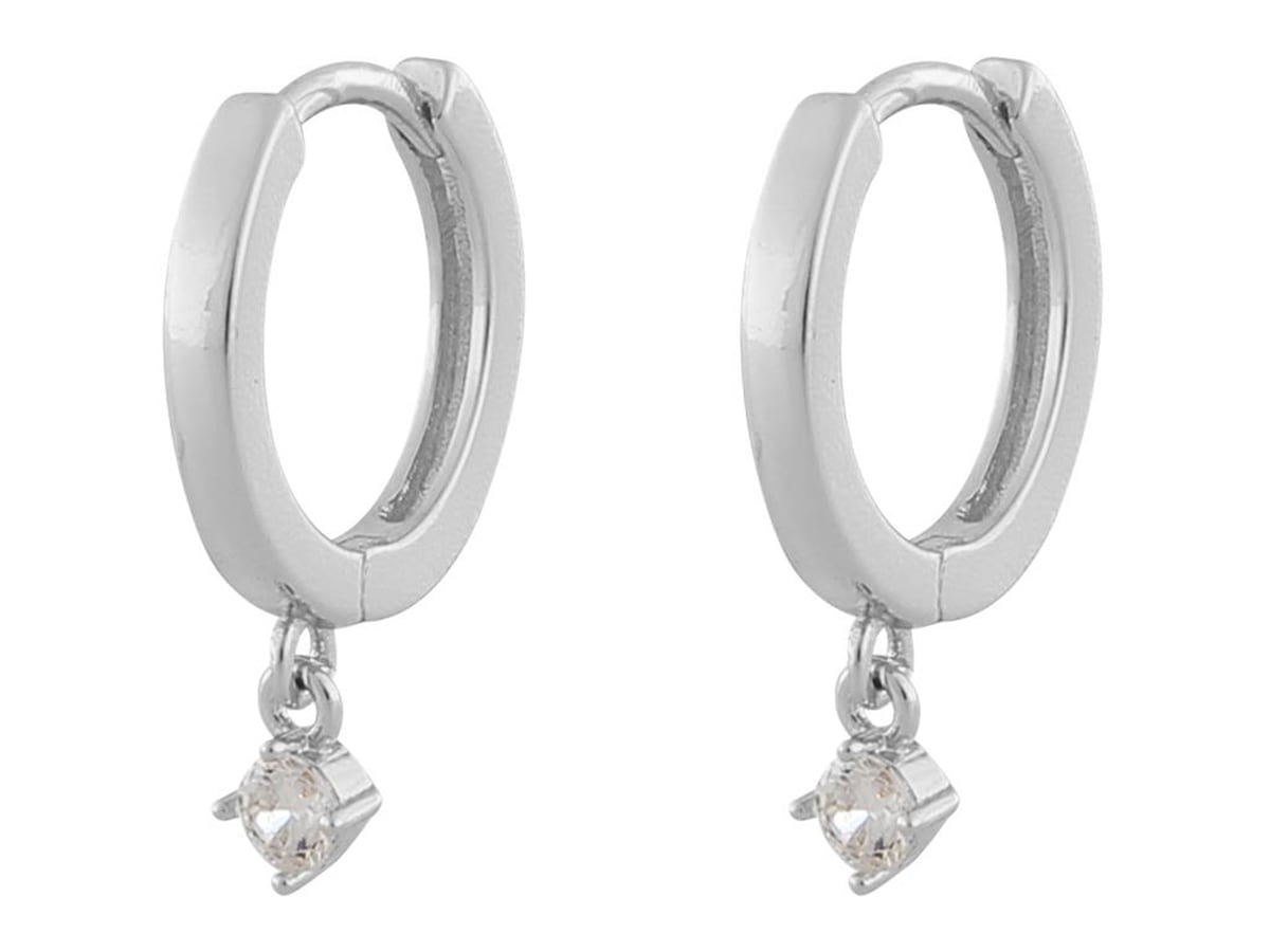 Camille Small Ring Ear Silver/Clear