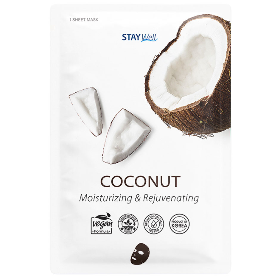 Bilde av Stay Well Vegan Sheet Mask Coconut 1pcs
