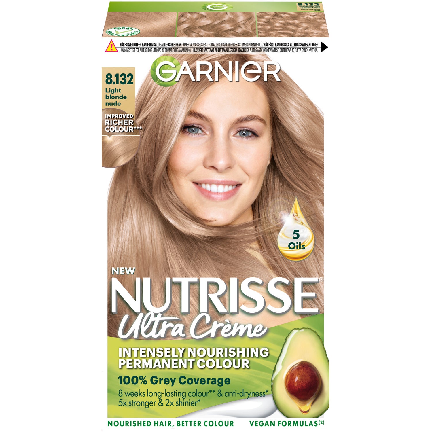 Garnier Nutrisse Cream 8.132 Nude Medium Blonde