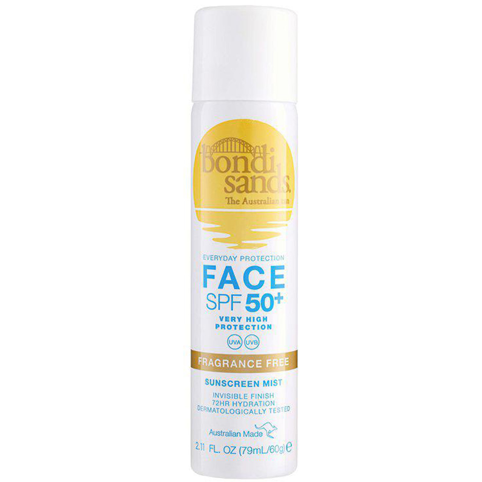 Bondi Sands SPF50+ Fragrance Free Face Mist 79 ml Hudpleie - Solprodukter - Solkrem - Solbeskyttelse til ansikt
