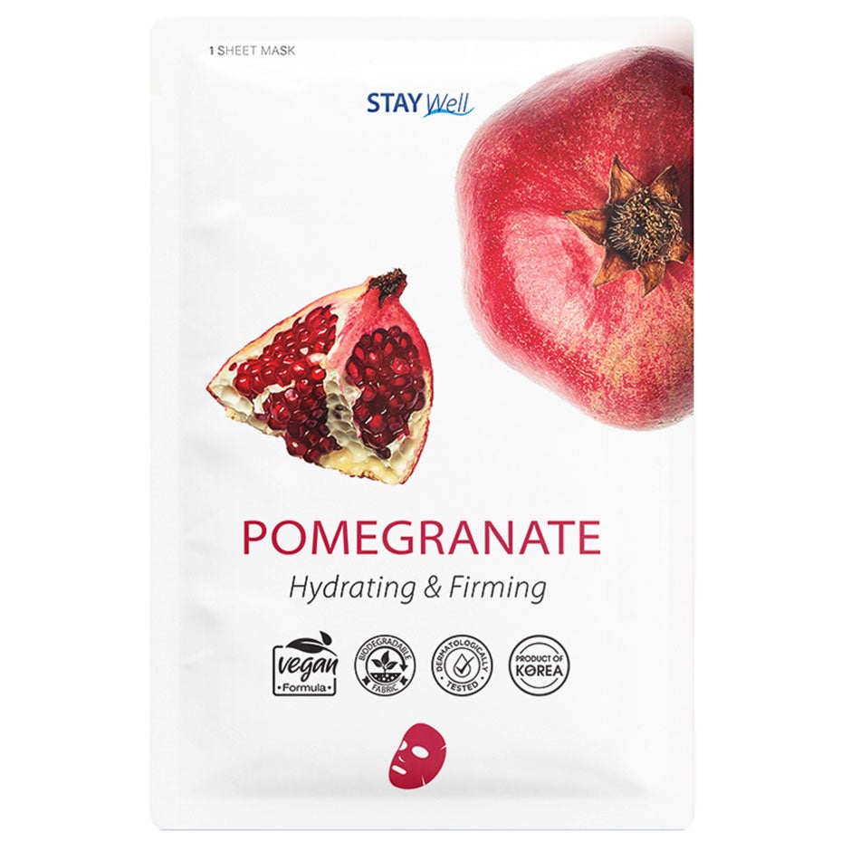 Stay Well Vegan Sheet Mask Pomegranate 1pcs