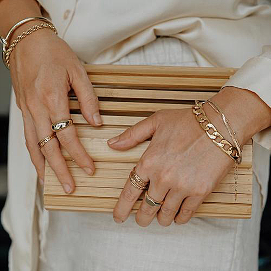 Satellite and Flat Curb Chain Bracelet
