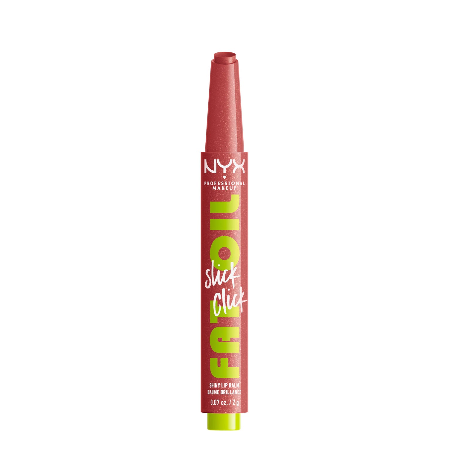 NYX Professional Makeup Fat Oil Slick Click - shiny lip balm - no filter needed (pink pearl nude) (03) - high shine