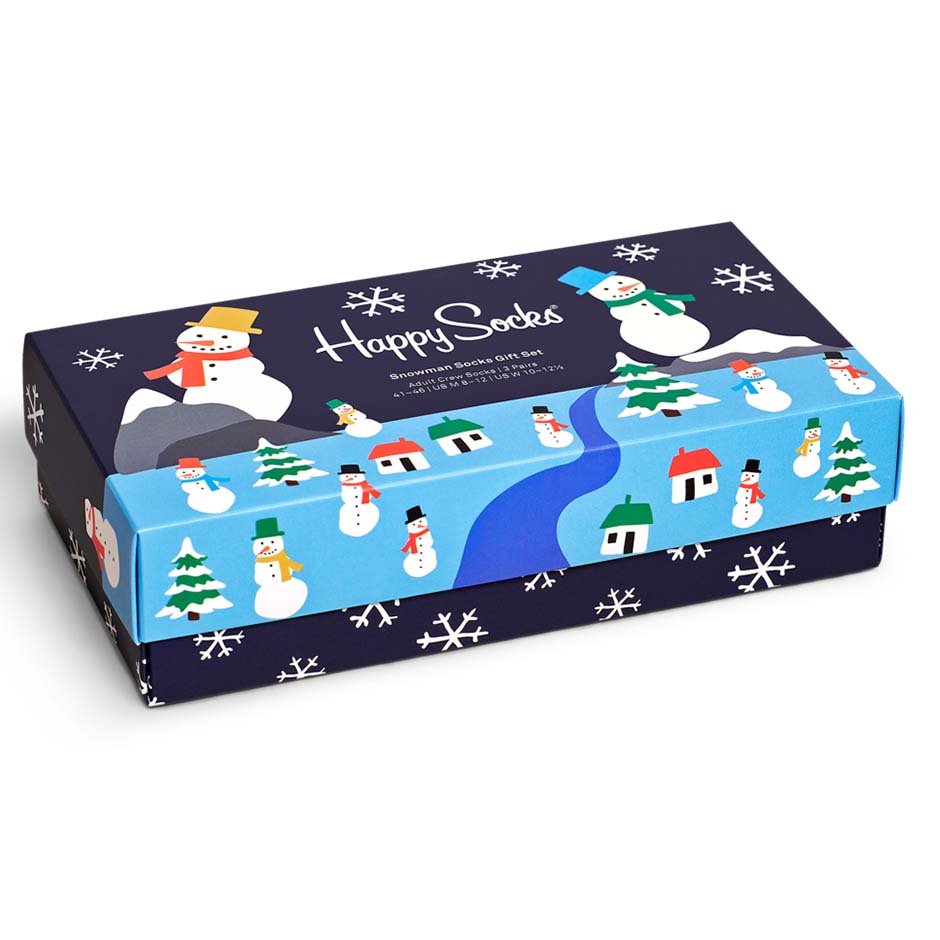 3-Pack Snowman Socks Gift Set