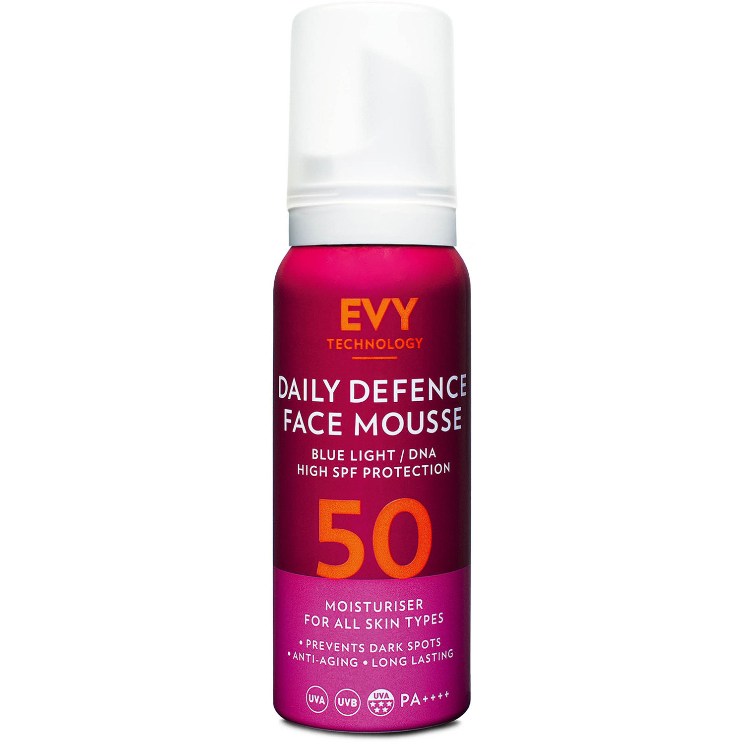 EVY Daily Defense Face Mousse SPF50 - 75 ml