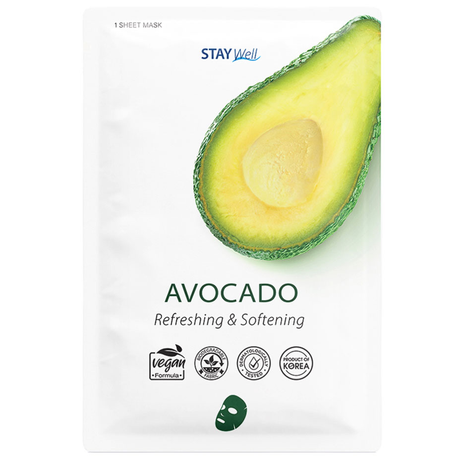 Bilde av Stay Well Vegan Sheet Mask Avocado 1pcs
