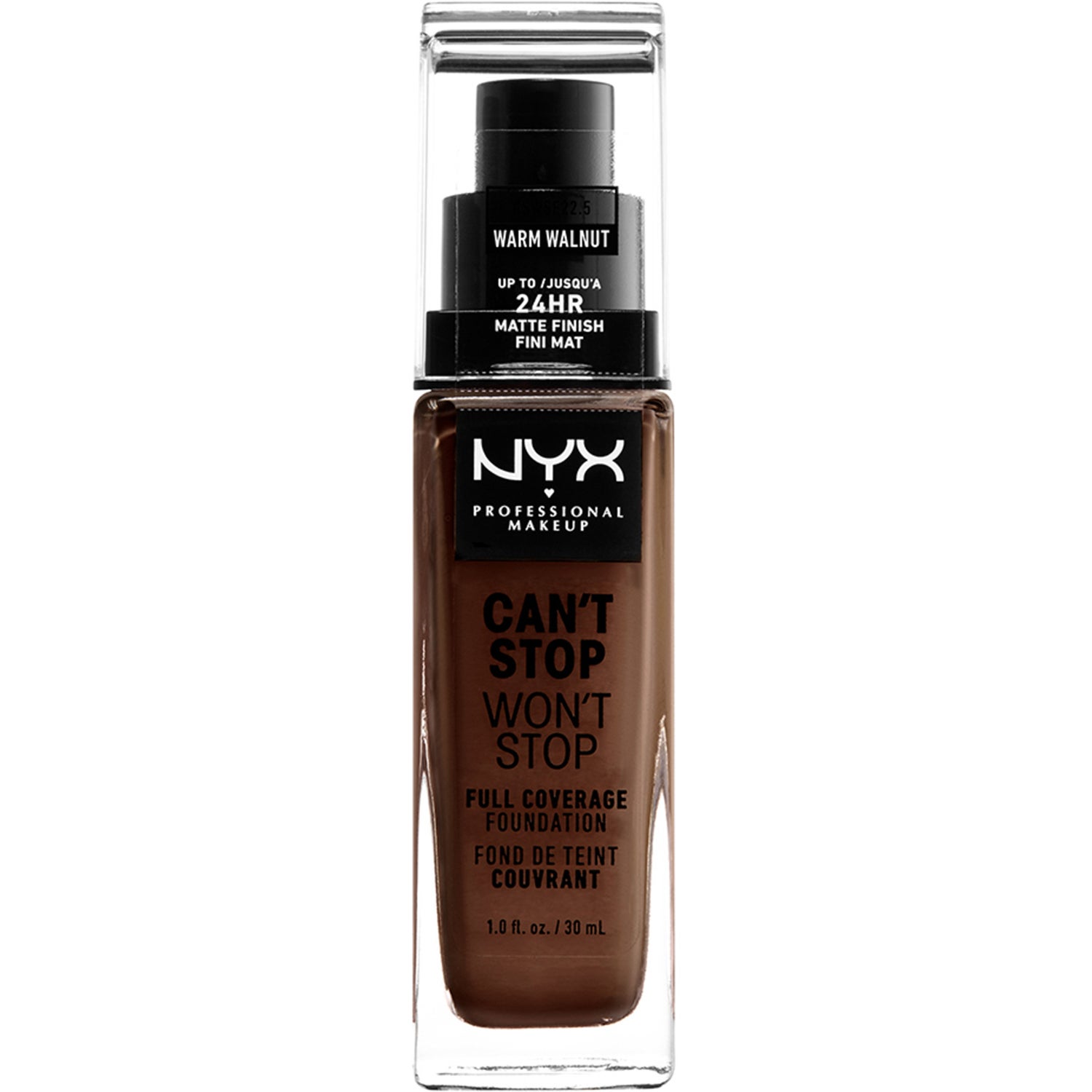 NYX Professional Makeup Can't Stop Won't Stop Foundation Warm walnut - 30 ml