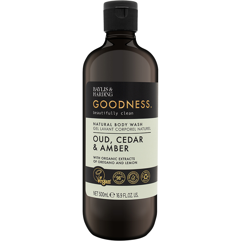Goodness Oud, Cedar & Amber Body Wash 500ml