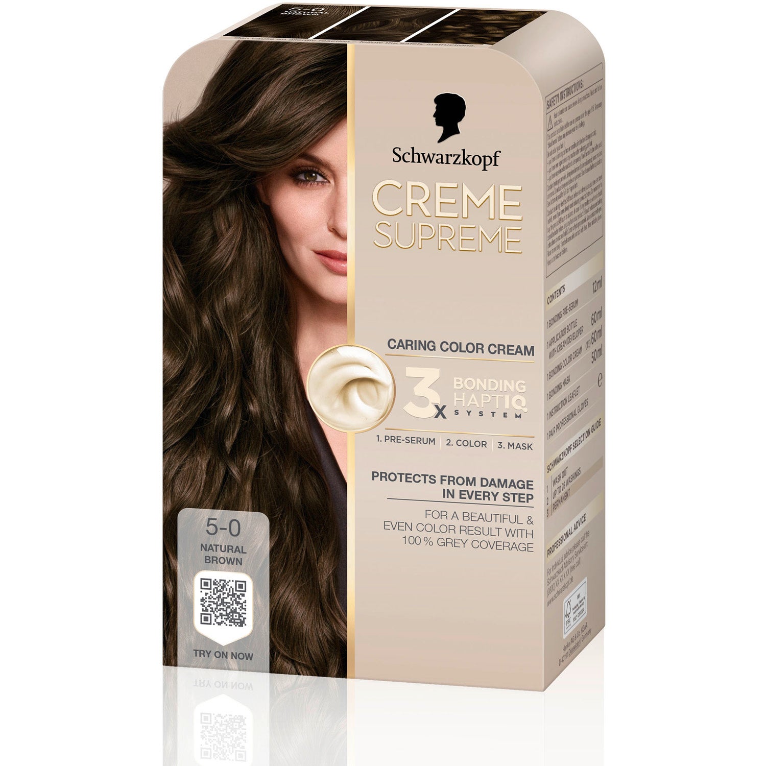 Schwarzkopf Creme Supreme 5-0 Natural Brown - 1 pcs