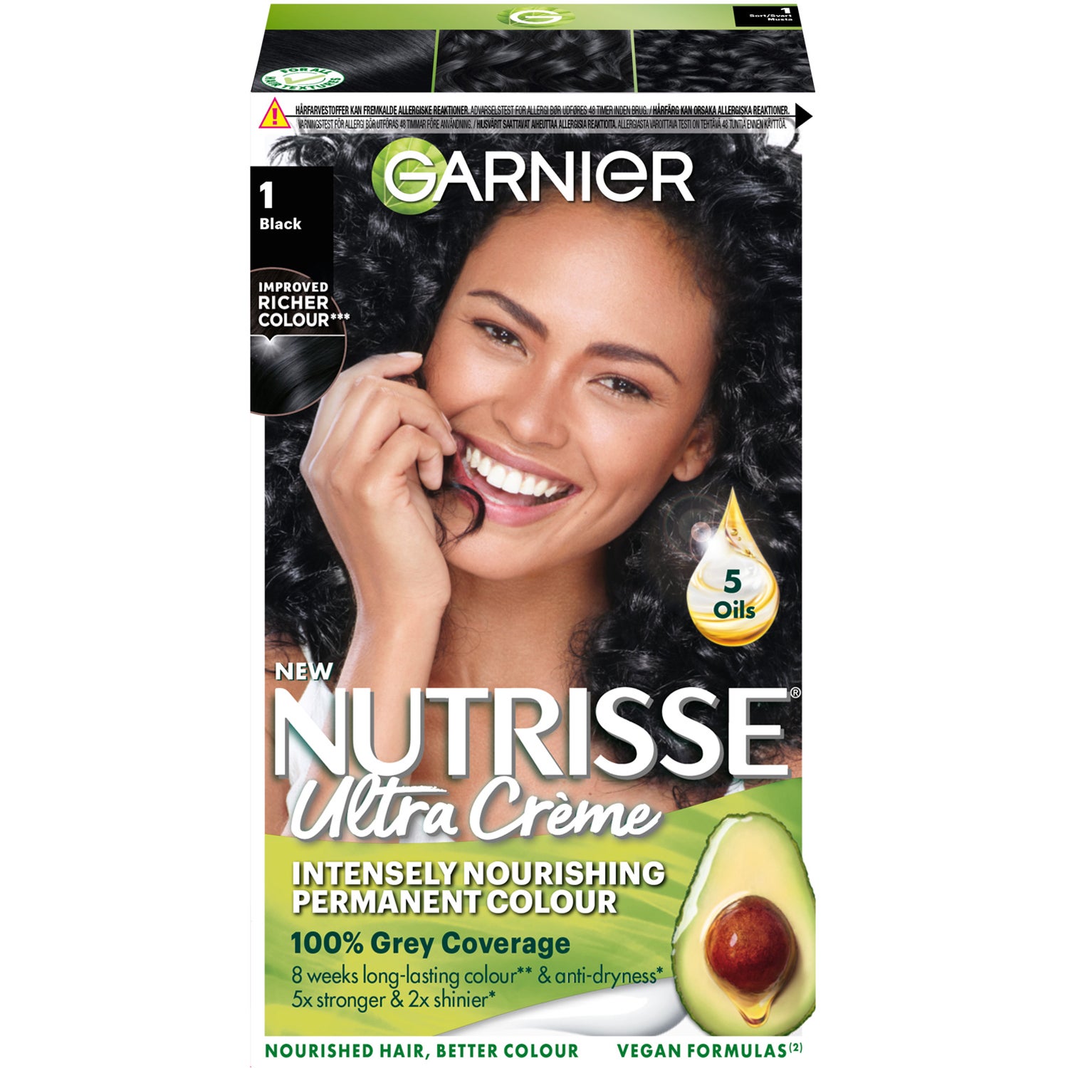 Garnier Nutrisse Cream 1.0 Black - 1 pcs