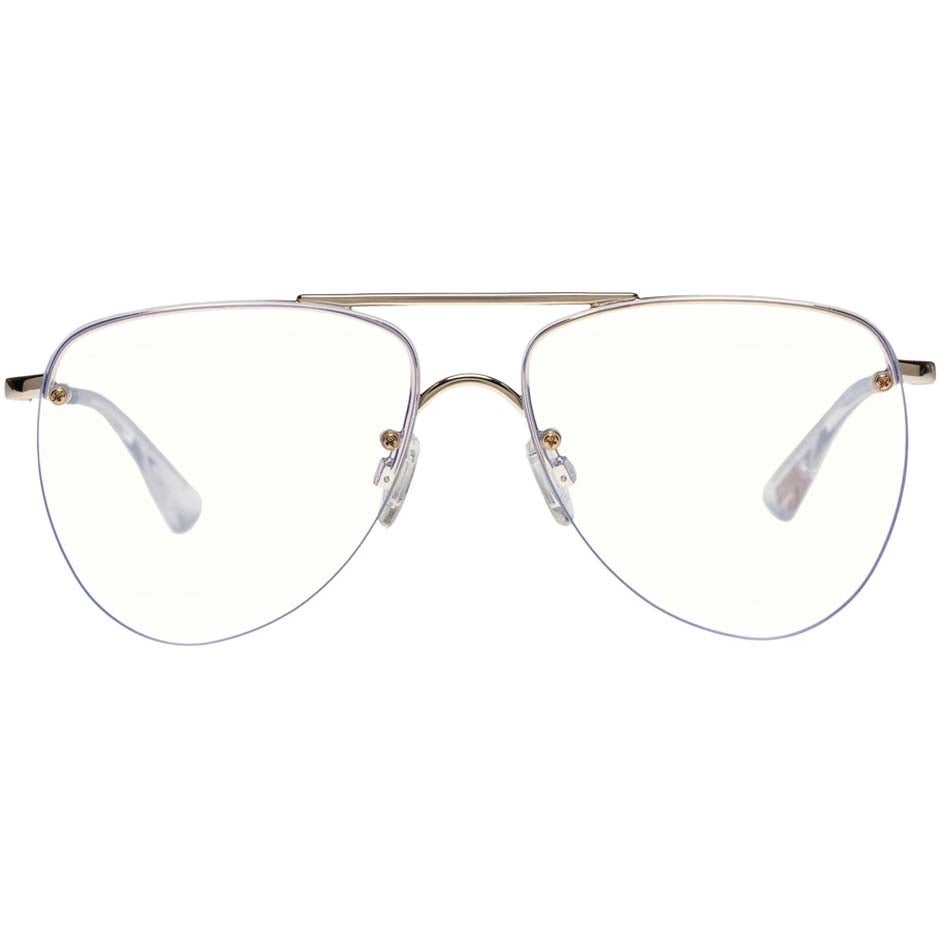 Le specs The Prince Blue Light Glasses Bright Gold W/Anti Blue Light Lens