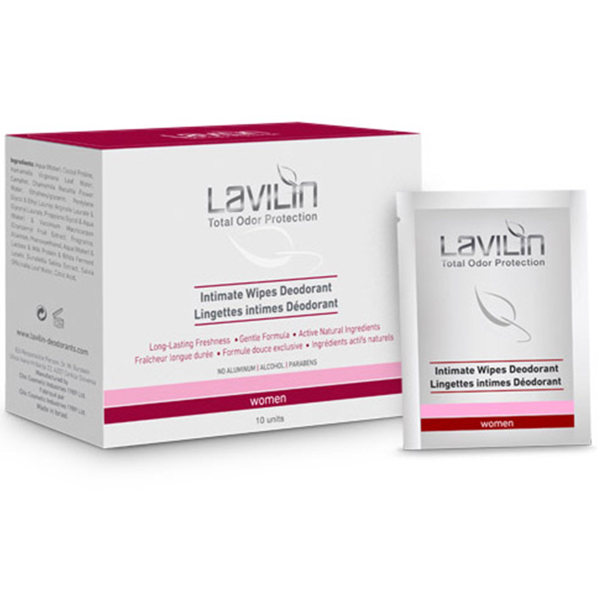 Lavilin Intimate Deodorant Wipes Probiotic 10 st
