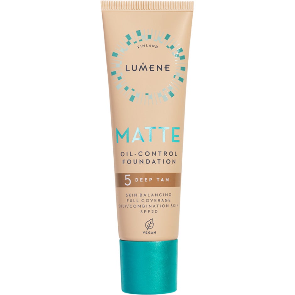 Lumene Matte Oil-Control Foundation 5 Deep Tan 30ml