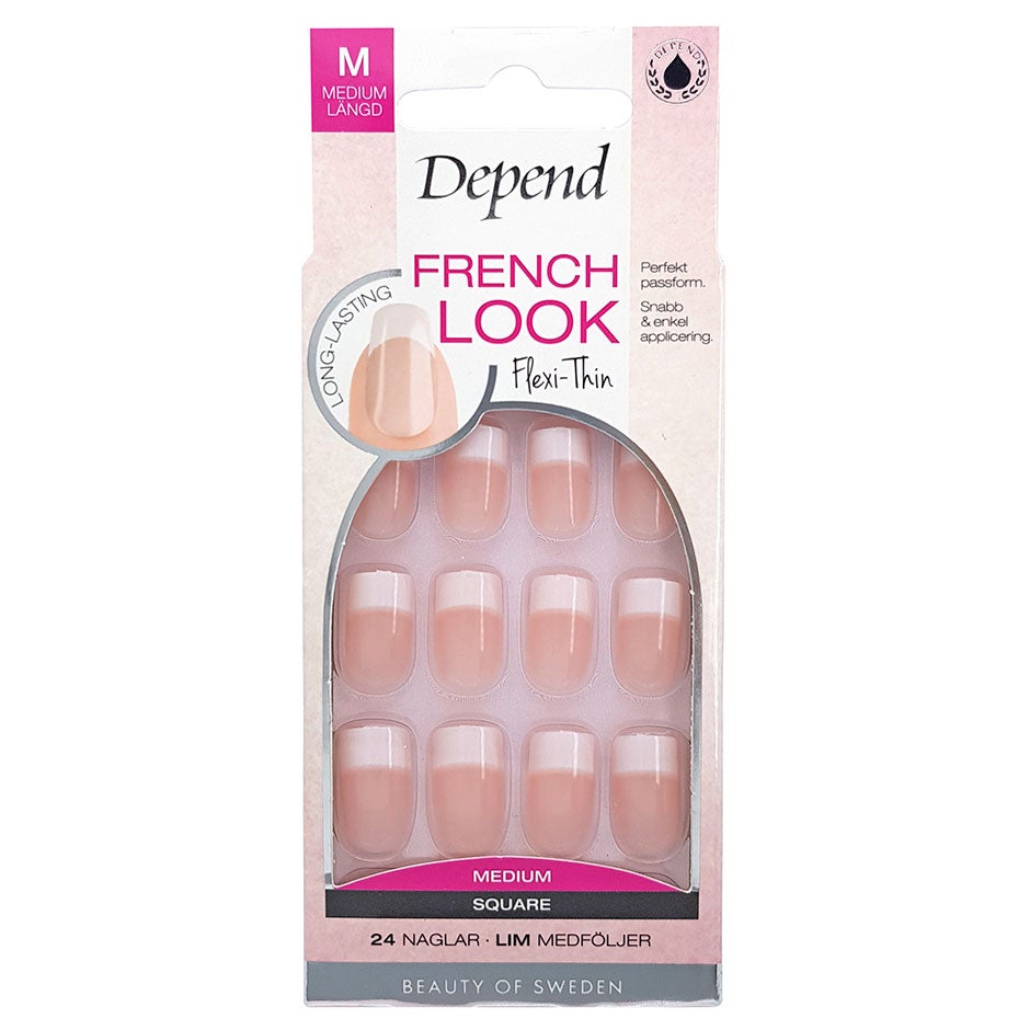 Depend French Look PinkMedium Square 24pcs