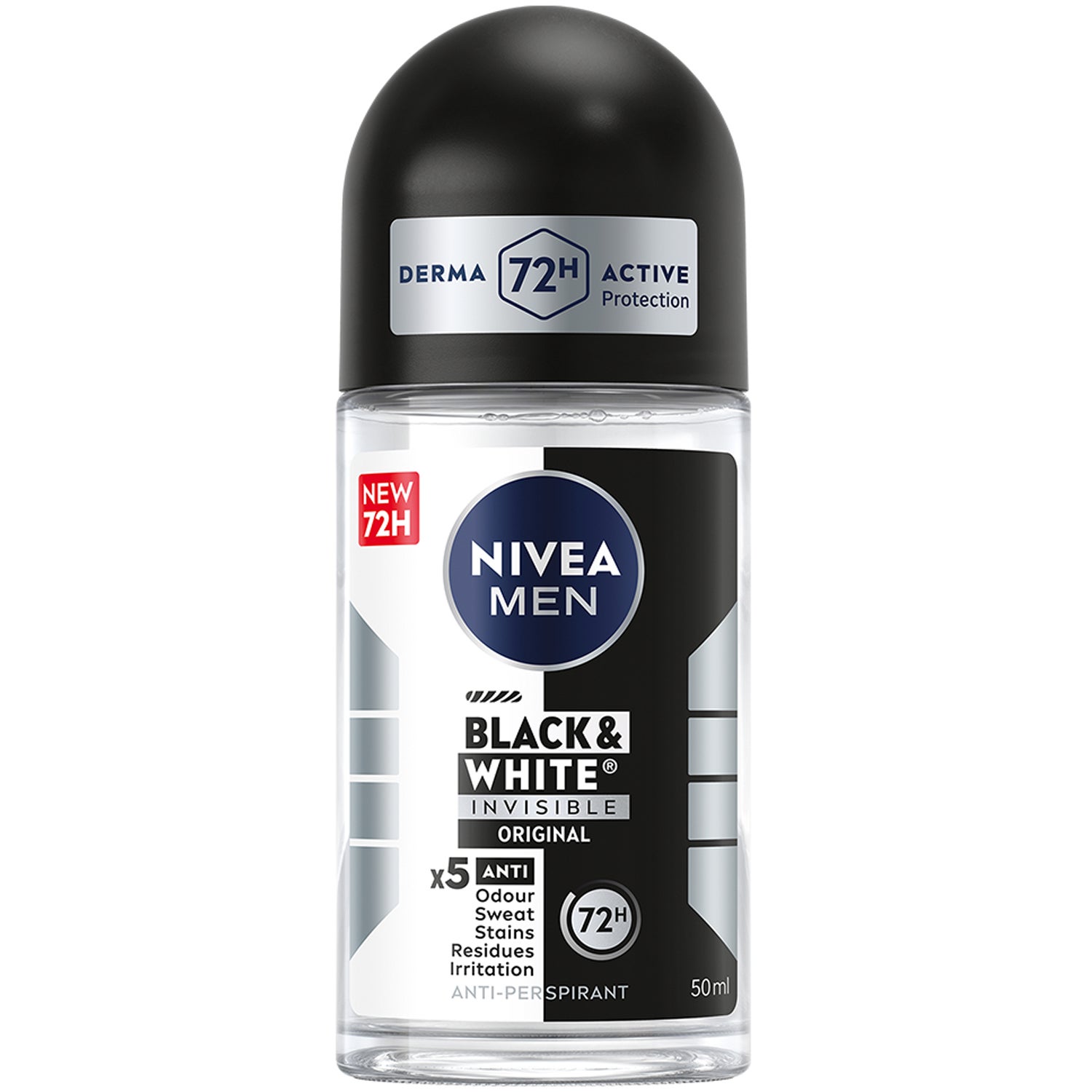 NIVEA MEN Antiperspirant Deo Black & White Original Roll on 50 ml