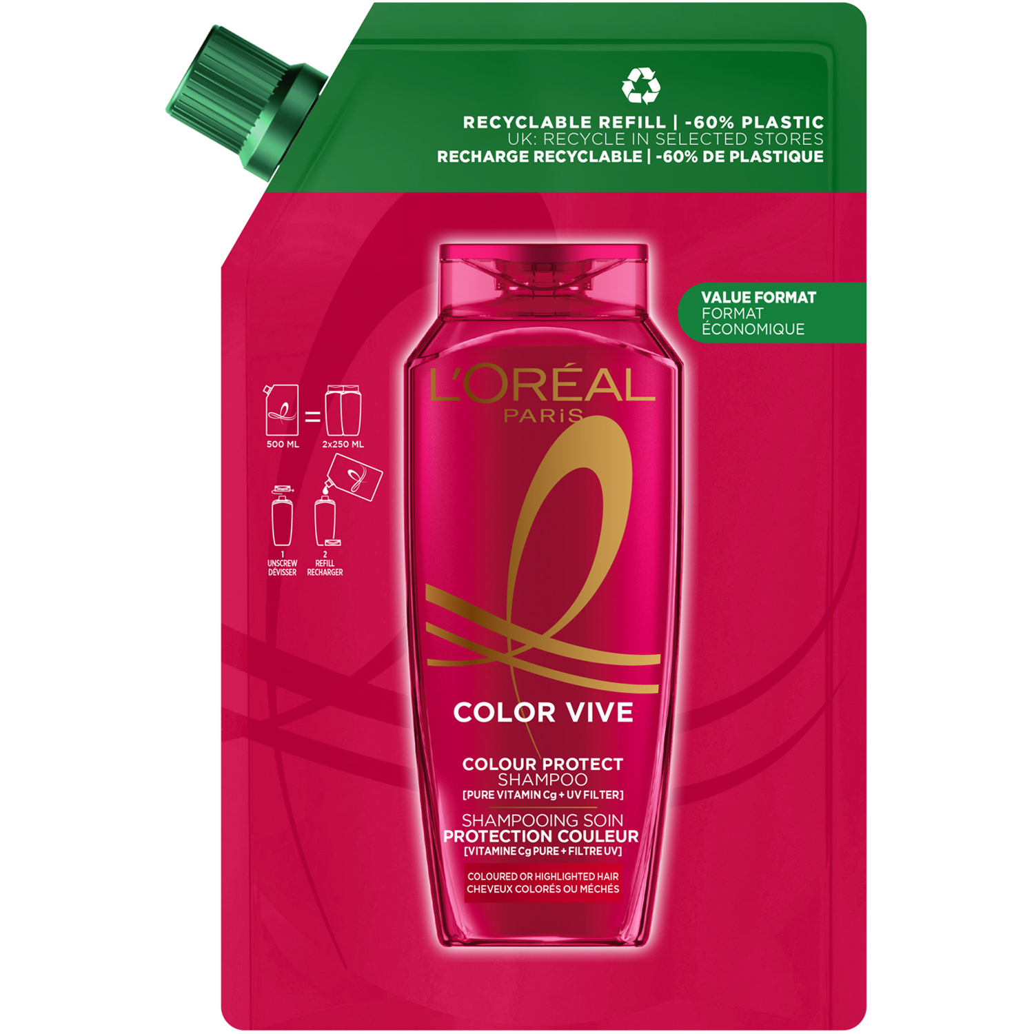 Elvital Color Vive Shampoo Refill 500 ml