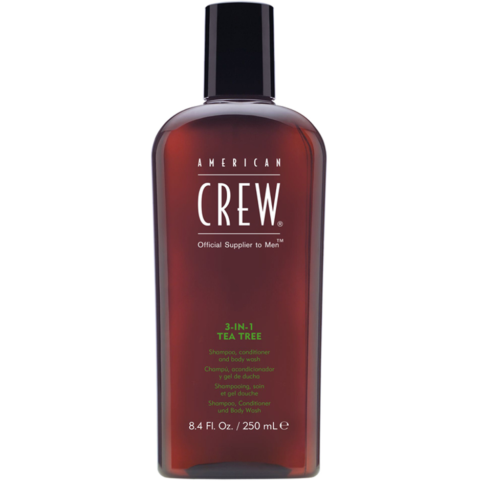 Bilde av American Crew 3-in-1 Tea Tree Shampoo, Conditioner & Body Wash - 450 Ml