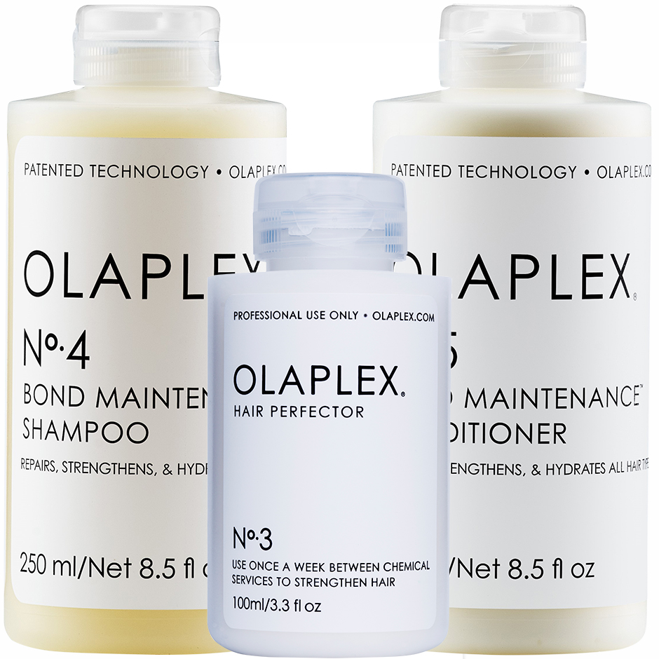 Olaplex Olaplex Trio Treatment 100 ml, Shampoo No4 250 ml, Conditioner No5 250 ml Hårpleie - Pakkedeals