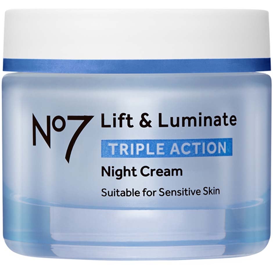 No7 Lift & Luminate Triple Action Night Cream Suitable For Sensitive Skin - 50 ml
