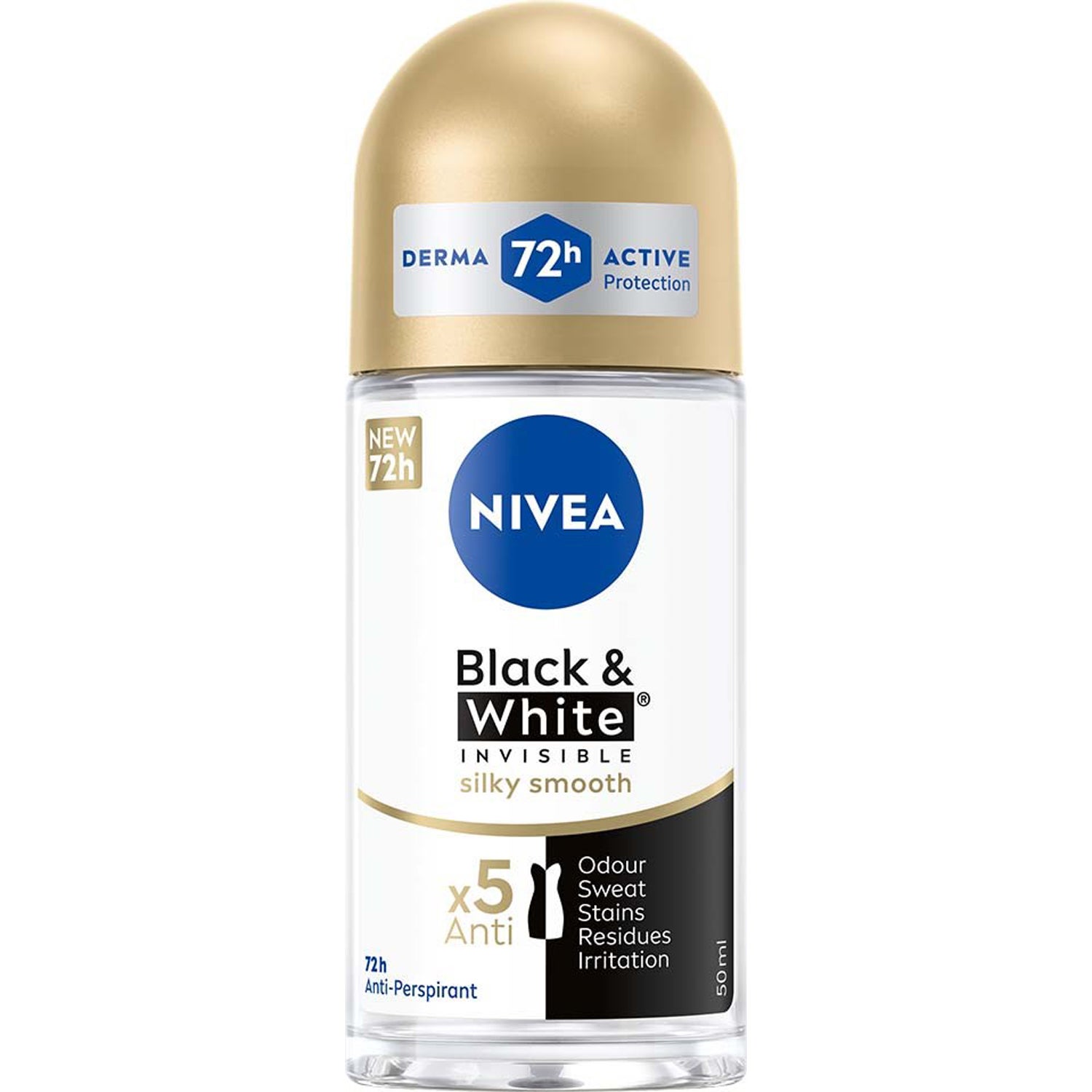 NIVEA Deo Black & White Silky Smooth Roll-On 50ml
