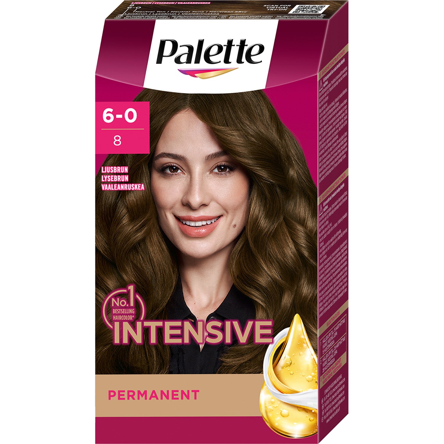 PALETTE Hair Colour 4 in 1 No. 8 Light Brown - pcs 1