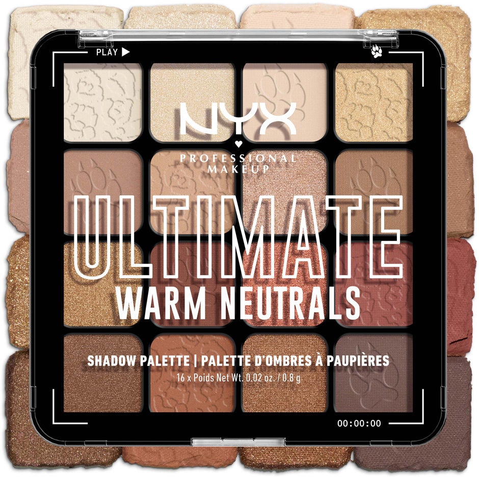 NYX Professional Makeup Ultimate Shadow Palette 16-Pan Warm Neutrals 05W