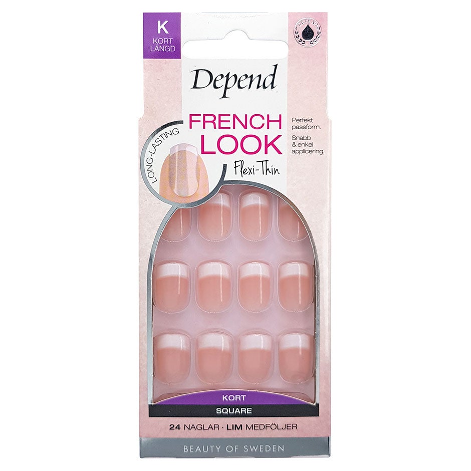 Depend French Look Rosa Short Square 24pcs