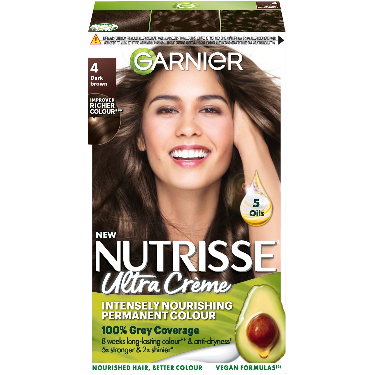 Garnier Nutrisse Cream 4 Dark Brown - 1 pcs