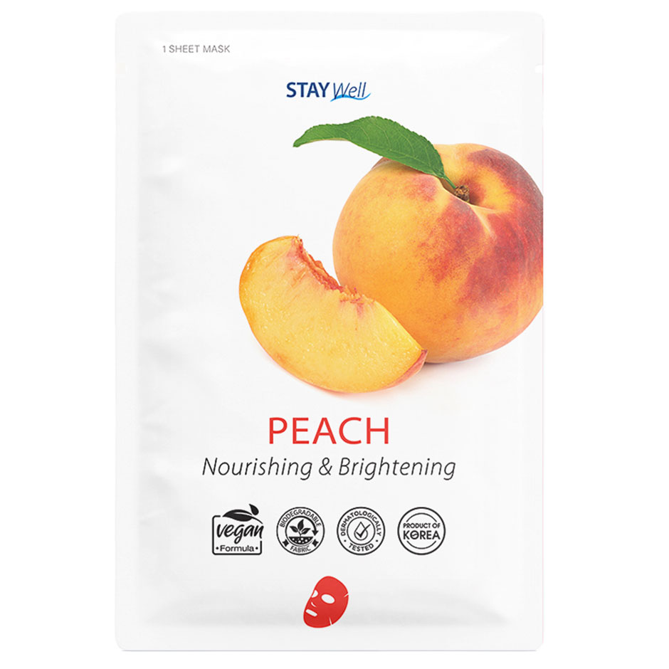 Bilde av Stay Well Vegan Sheet Mask Peach 1pcs