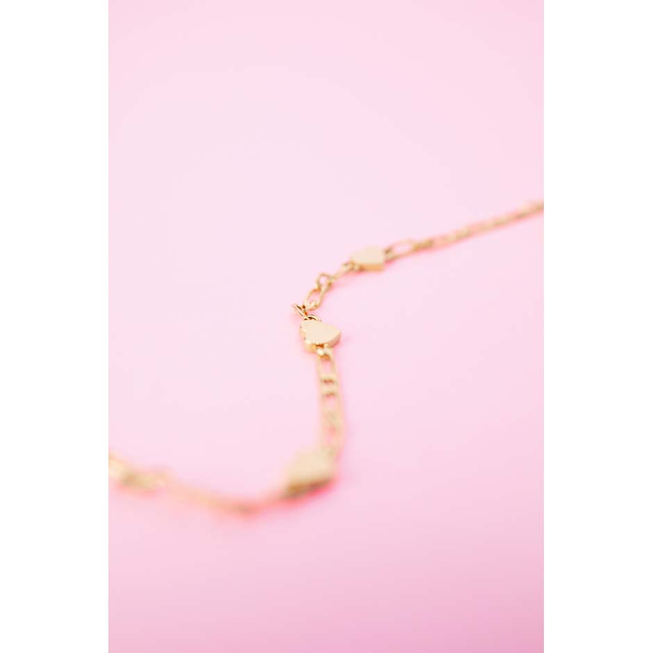 Multi Heart Fiagaro Chain Bracelet