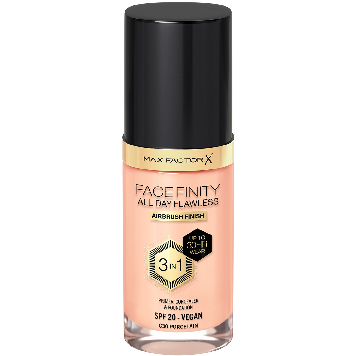Facefinity All Day Flawless 3 In 1 Foundation 30 Porcelain