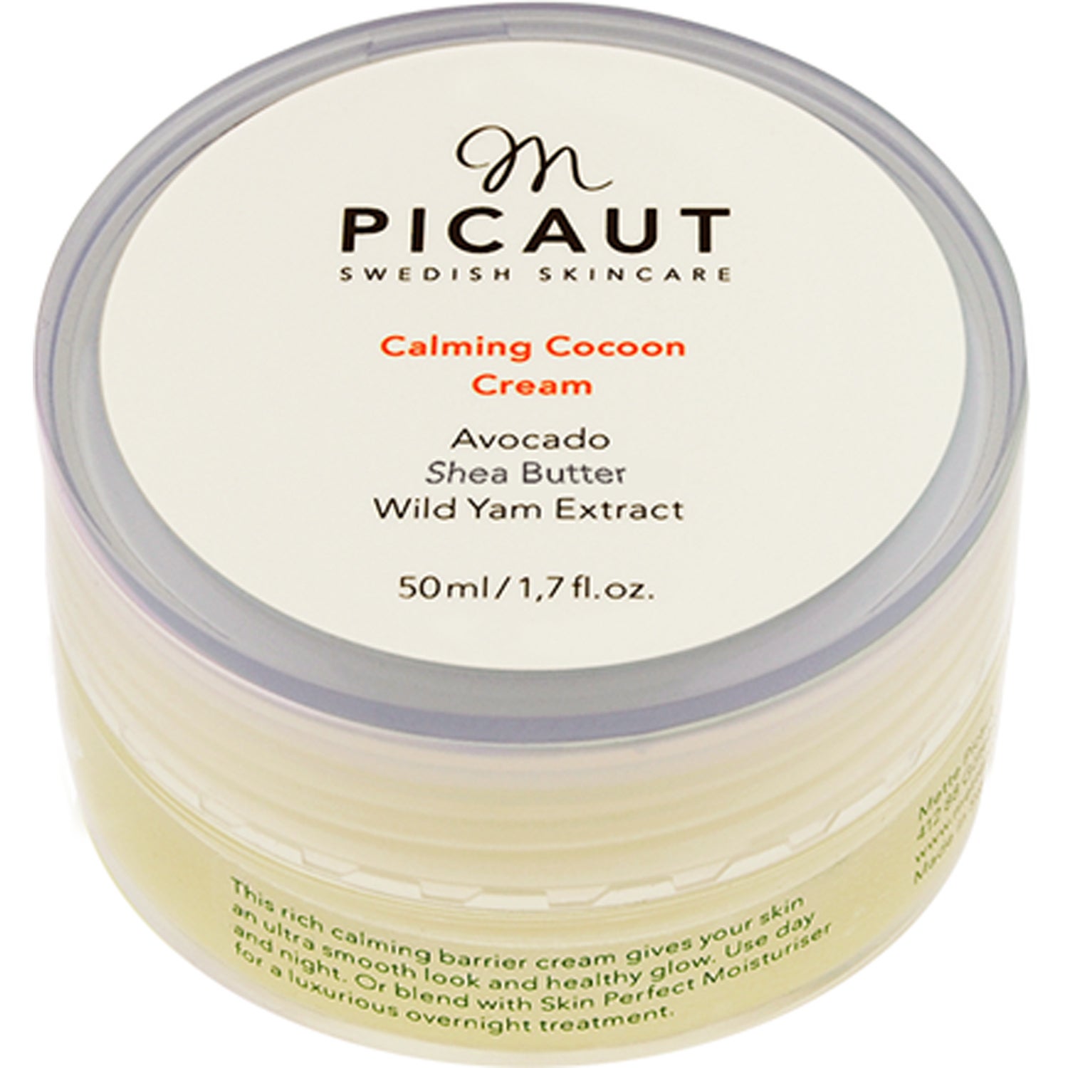 M Picaut Swedish Skincare Calming Cocoon Cream Avocado Coconut Oil - 50 ml