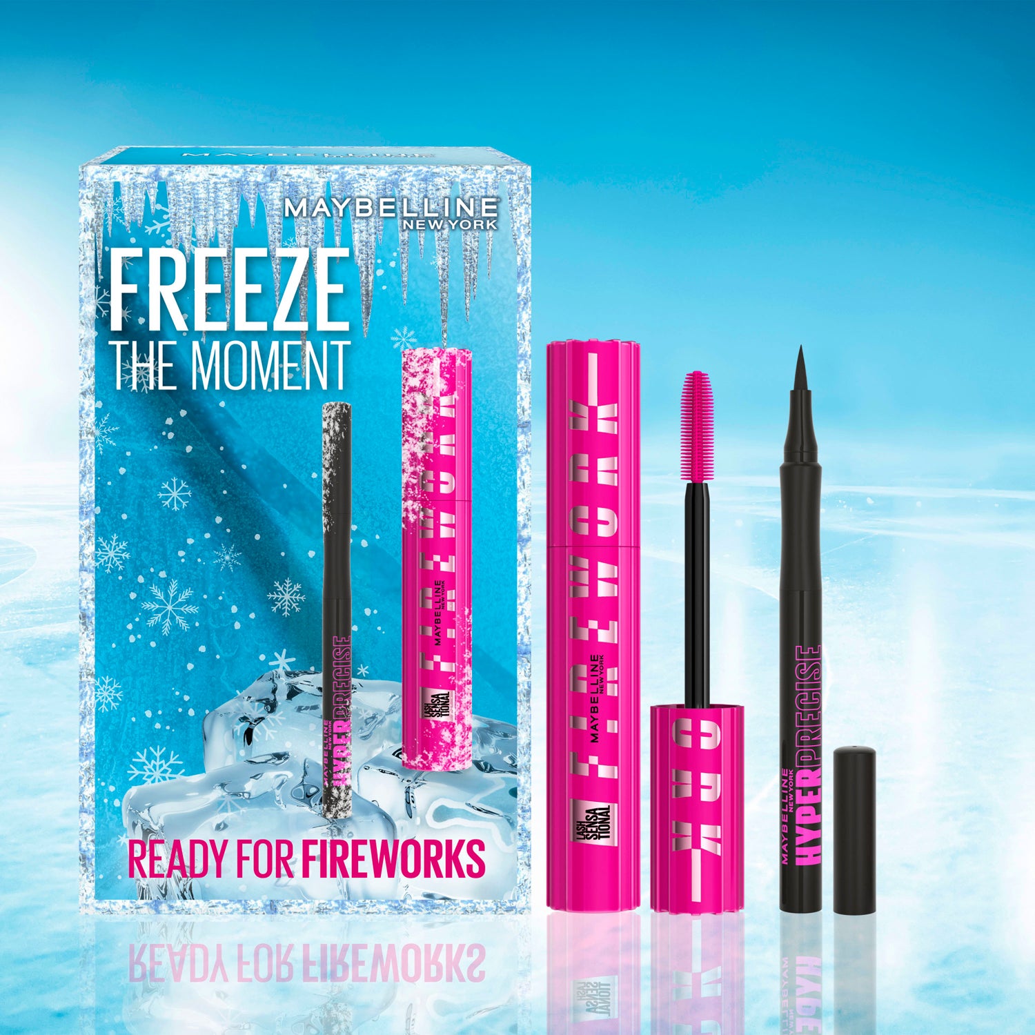 Maybelline Ready For Fireworks Lash Sensational Firework Mascara & Hyper Precise Liquid Eyeliner - 1 pcs