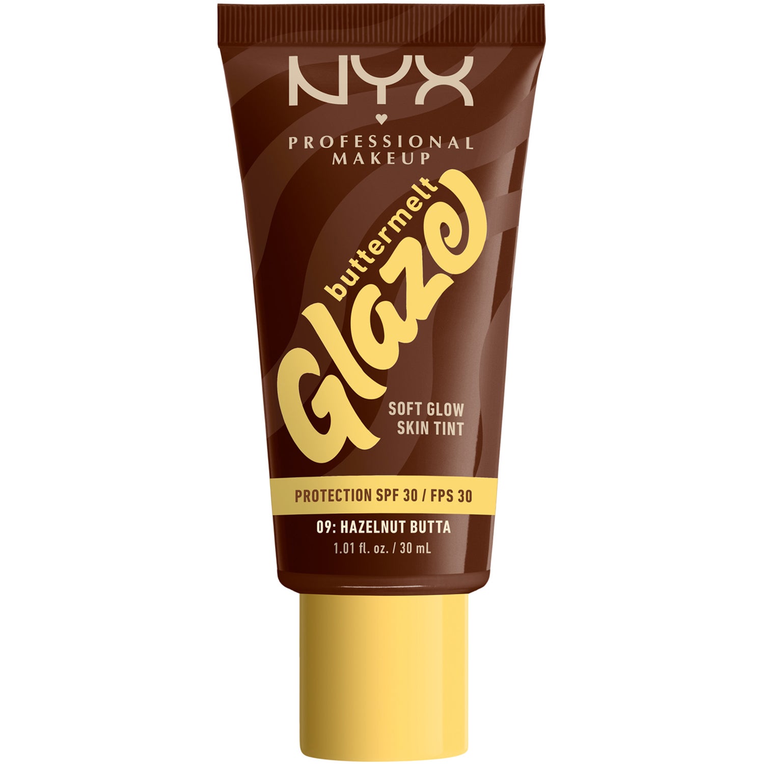 NYX Professional Makeup Buttermelt Glaze Skin Tint SPF30 Foundation 09 Hazelnut Butta - 30 ml