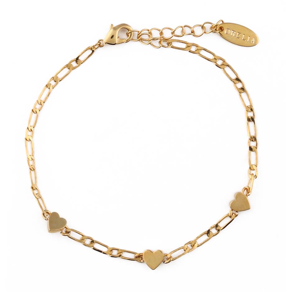 Multi Heart Fiagaro Chain Bracelet