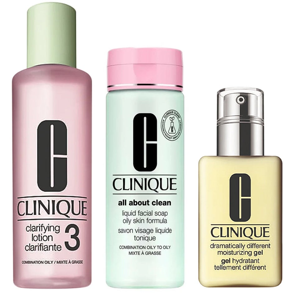 Bilde av Clinique 3-step Skincare System Routine For Combination/oily Skin - 525 Ml