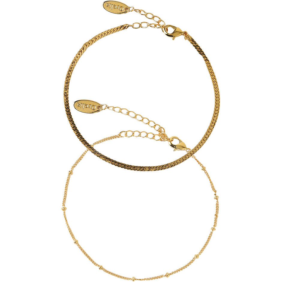 Satellite and Flat Curb Chain Bracelet