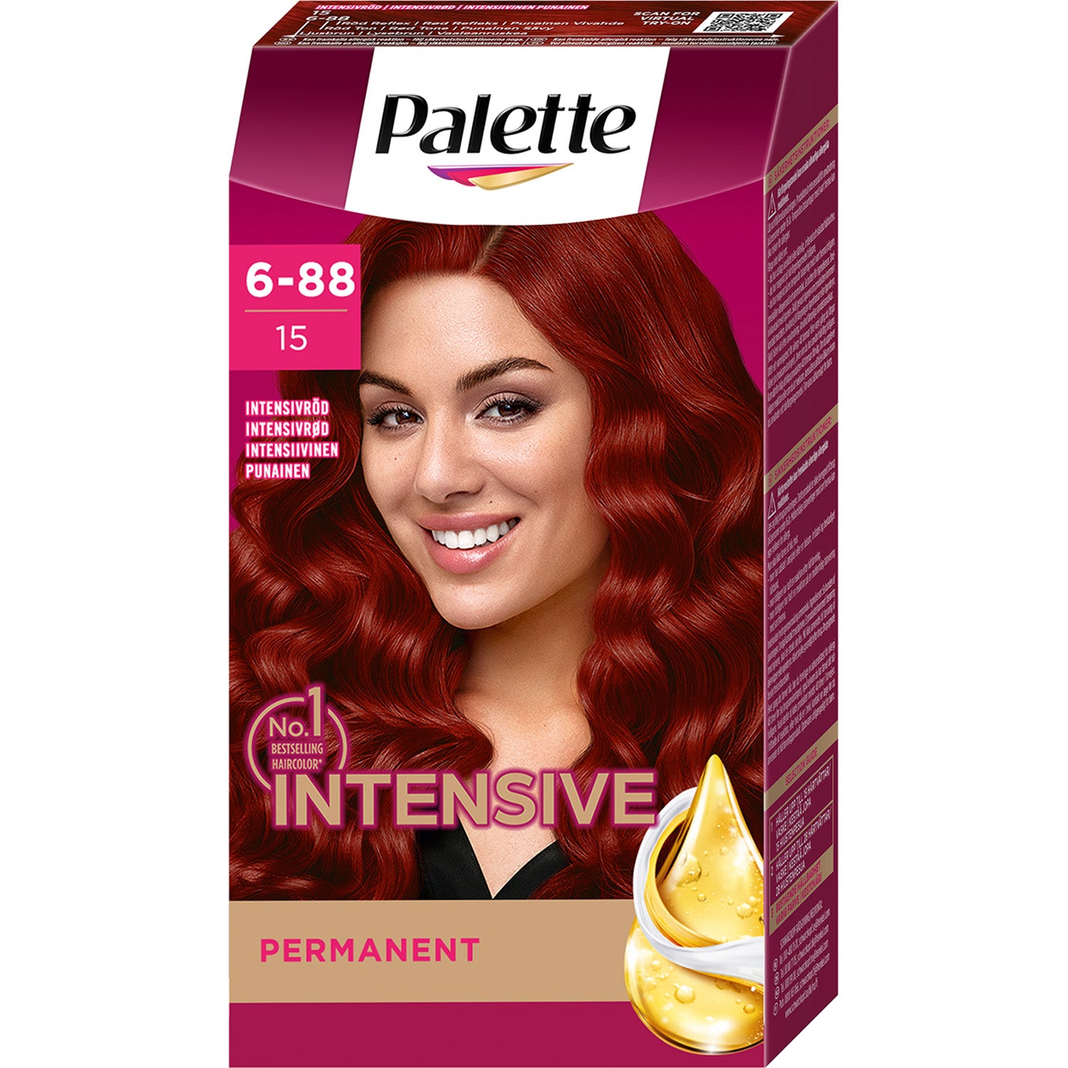 Schwarzkopf Palette Intensive Creme Coloration 6-88 Ruby Red