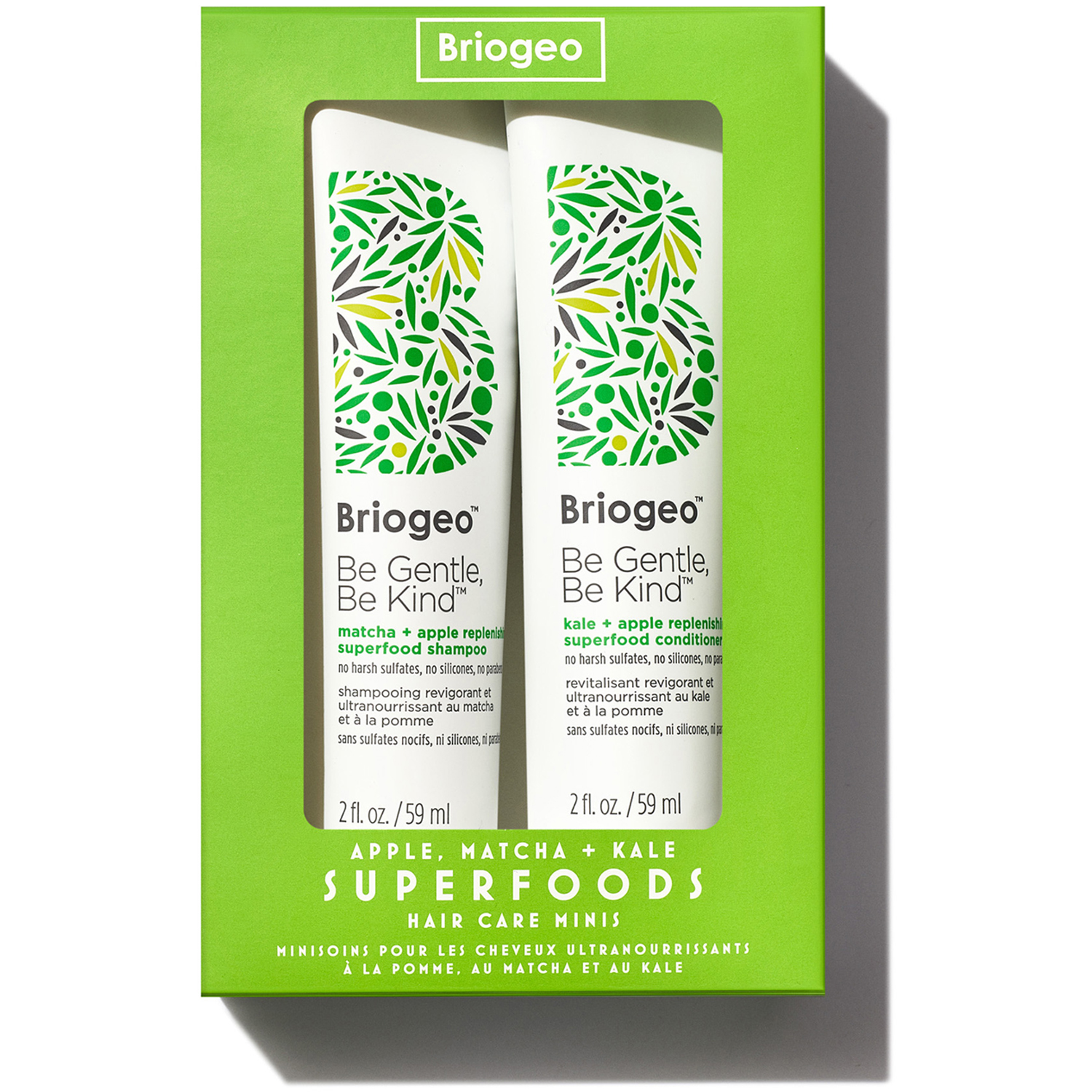 Superfoods Apple, Matcha + Kale Hair Care Minis