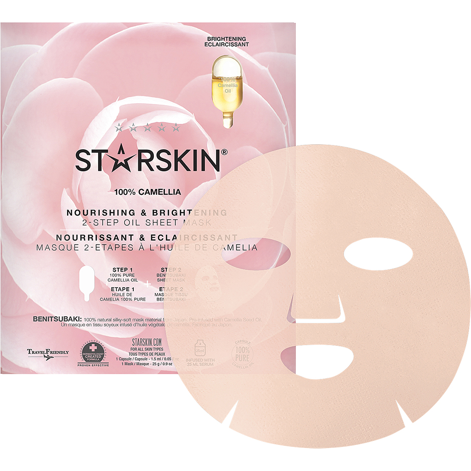 Bilde av 100% Camellia Nourishing & Brightening, 25 G Starskin Ansiktsmaske