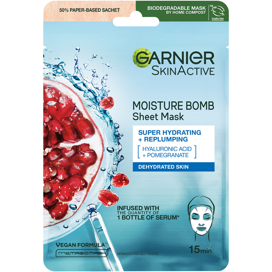 Bilde av Garnier Moisture Bomb Super-hydrating And Energizing Sheet Mask 28 G