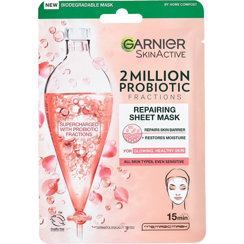 Bilde av Garnier Skinactive 2 Million Probiotics Fractions Repairing Sheet Mask - 22 G
